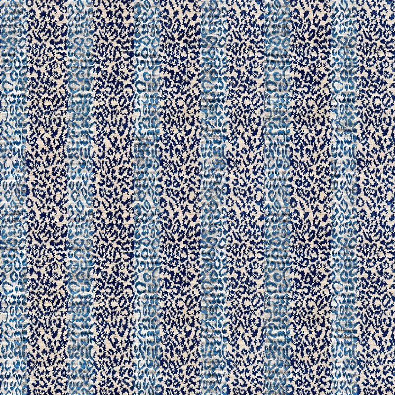 Corbet Leopard Print Fabric in Blue