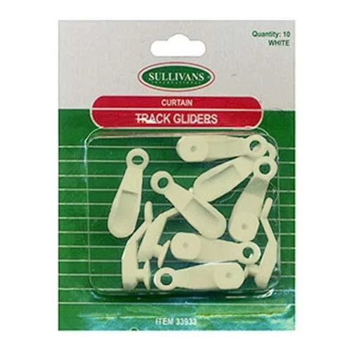 Sullivans Track Gliders, 8mm Ivory- 10pcs