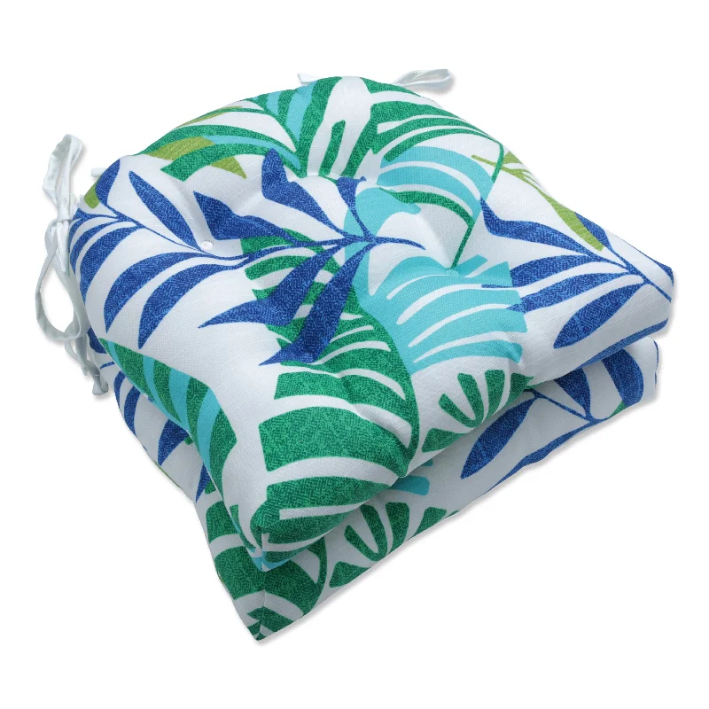 Islamorada Blue/Green Reversible Chair Pad (Set Of 2)