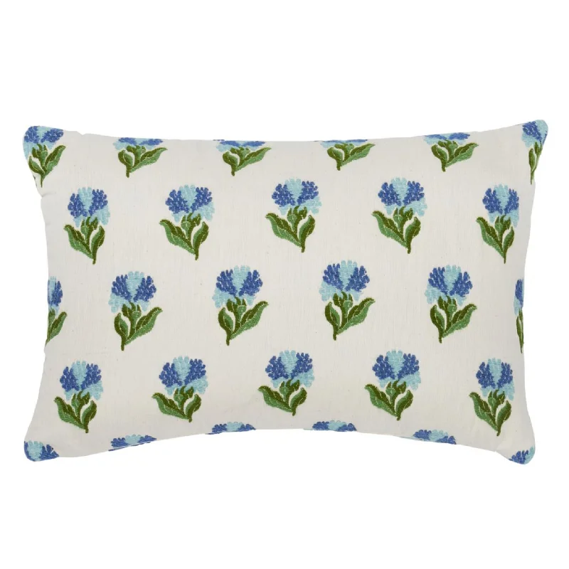 Cornflower Rosina Floral Lumbar Throw Pillow