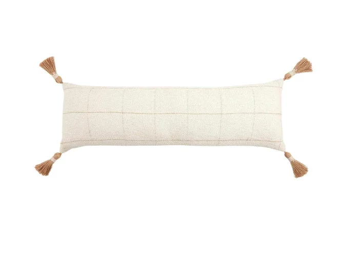 WOVEN CHECK LUMBAR PILLOW