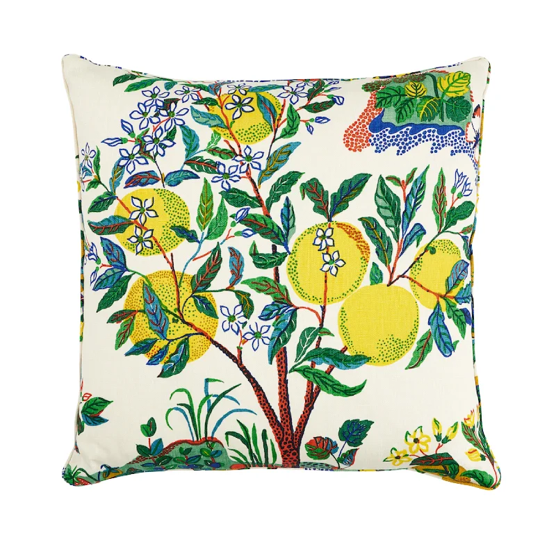 Colorful Citrus Garden Print  22" Throw Pillow