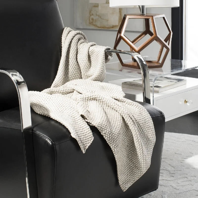 Safavieh Tickled Grey Knit Throw