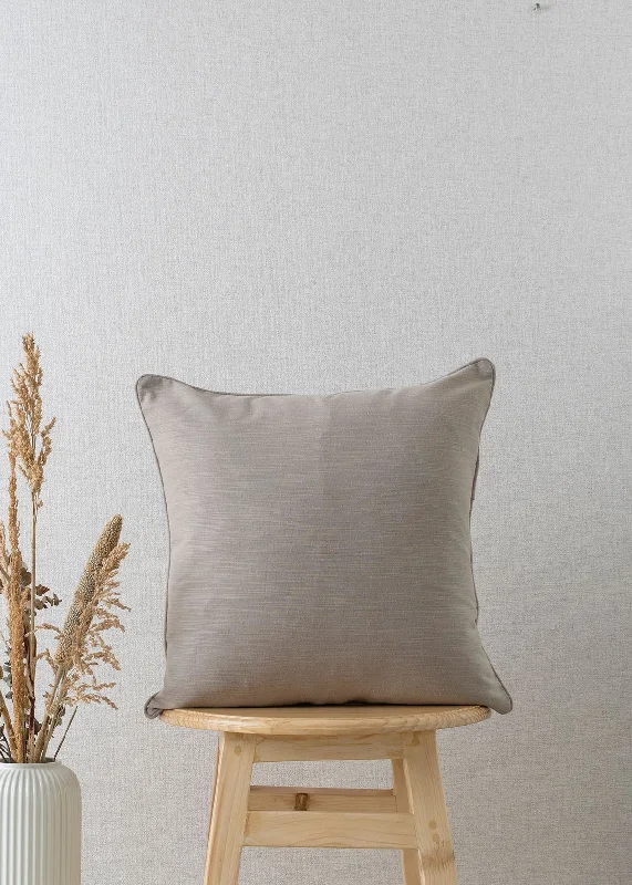 Solid Walnut Grey 100% cotton plain cushion cover for sofa