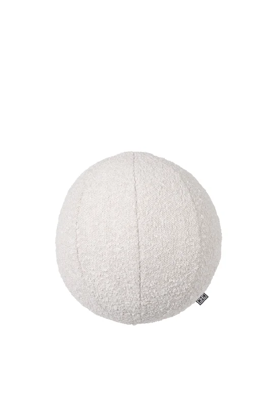 Boucle Cream Ball Shaped Pillow | Eichholtz Palla S