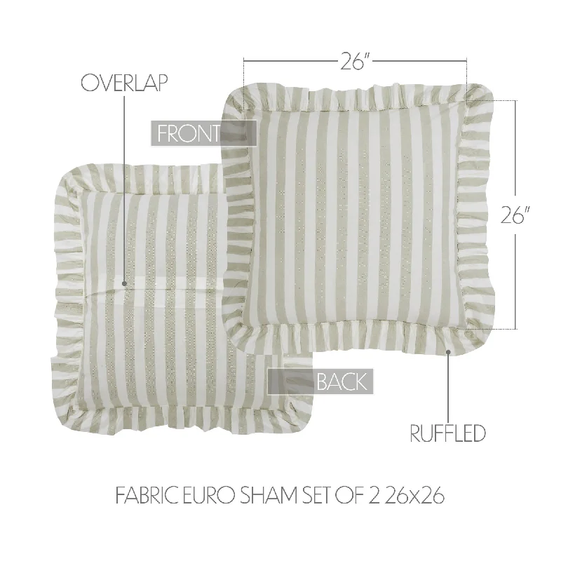 Finders Keepers Ruffled Fabric Euro Sham Set of 2 26x26