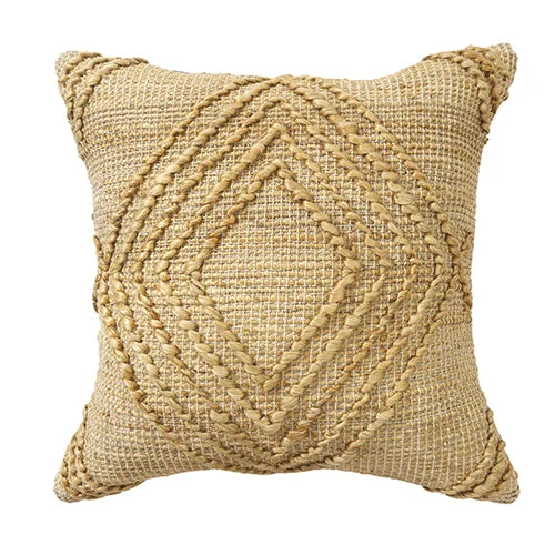 Jute Throw Pillow Cover