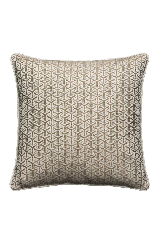 Geometric Cushion with Cream Piping | Andrew Martin Monte