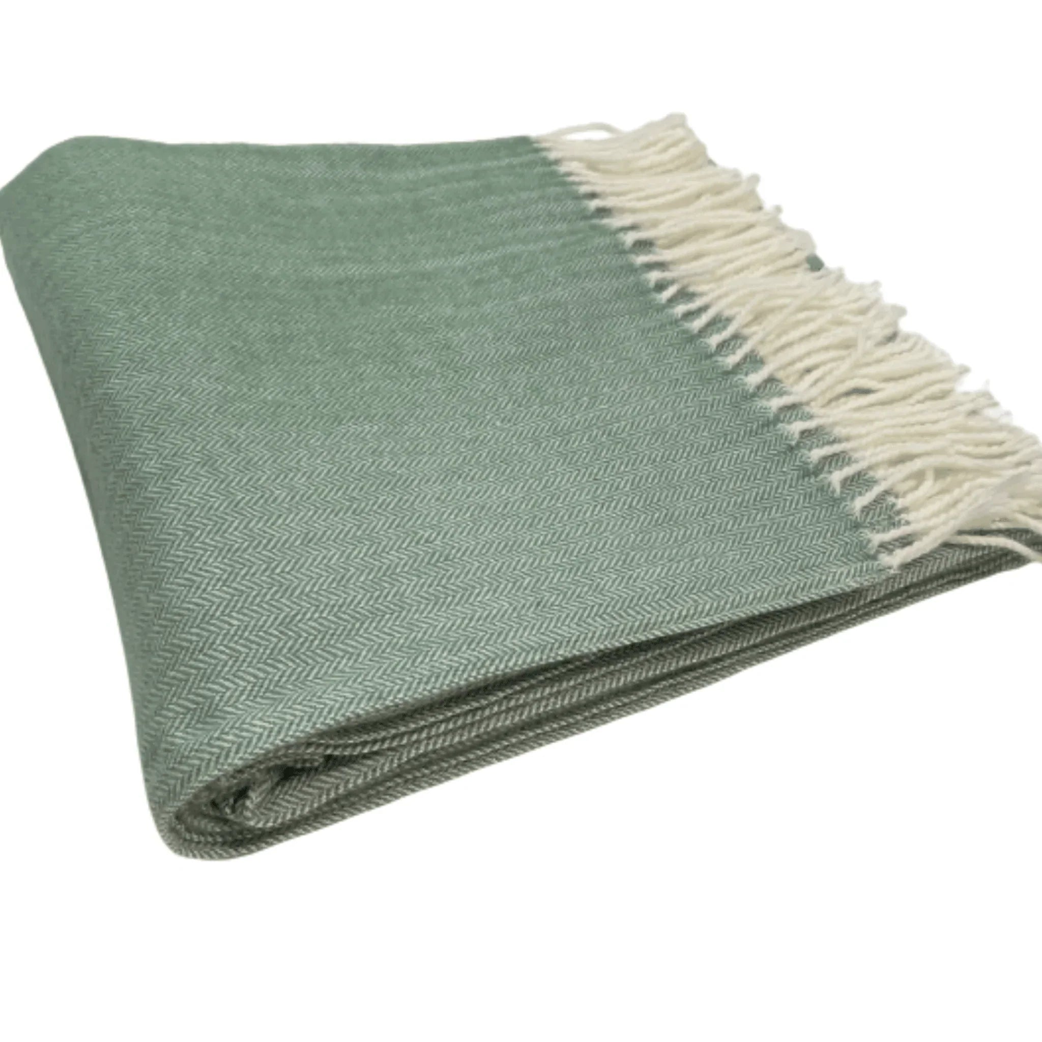 Fringed Herringbone Throw-Can be Monogrammed