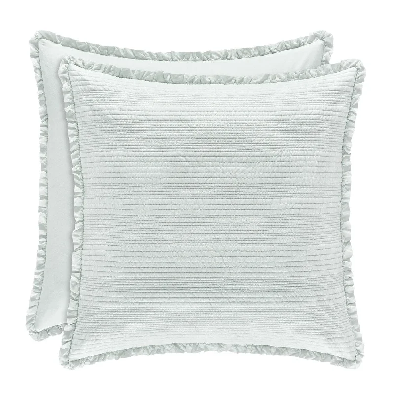 Five Queens Court Hattie Quilted Euro Sham with Ruffle Flange