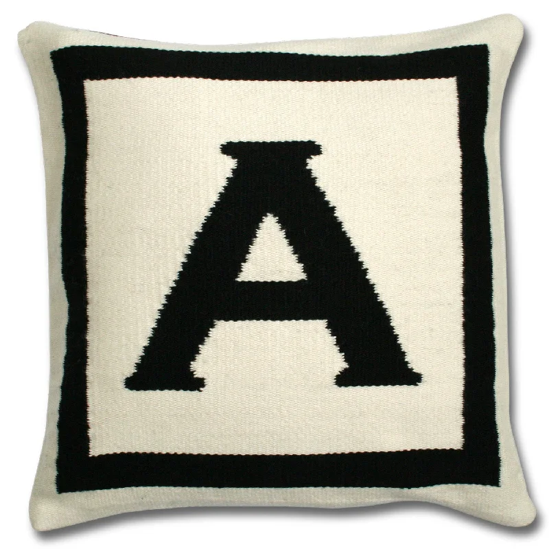 Reversible Letter Throw Pillow