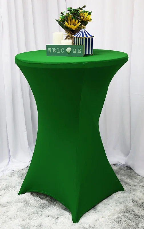 36"x42" Cocktail Spandex (220 GSM) Table Cover - Emerald Green (1pc)