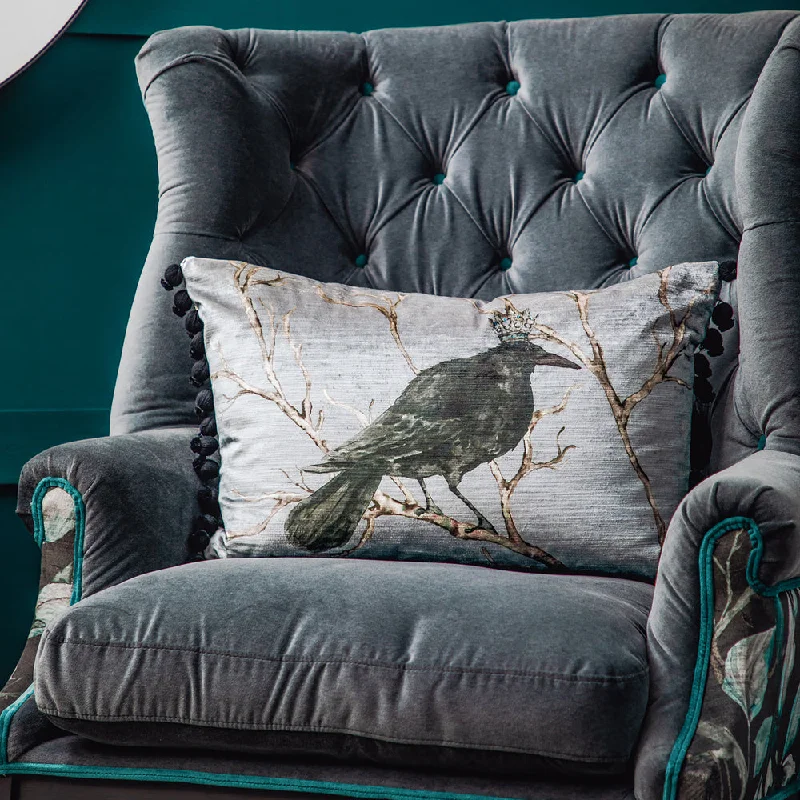 Monarch Printed Feather Cushion Storm