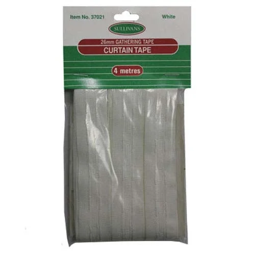 Sullivans Curtain Tape, 28mm White- 4m