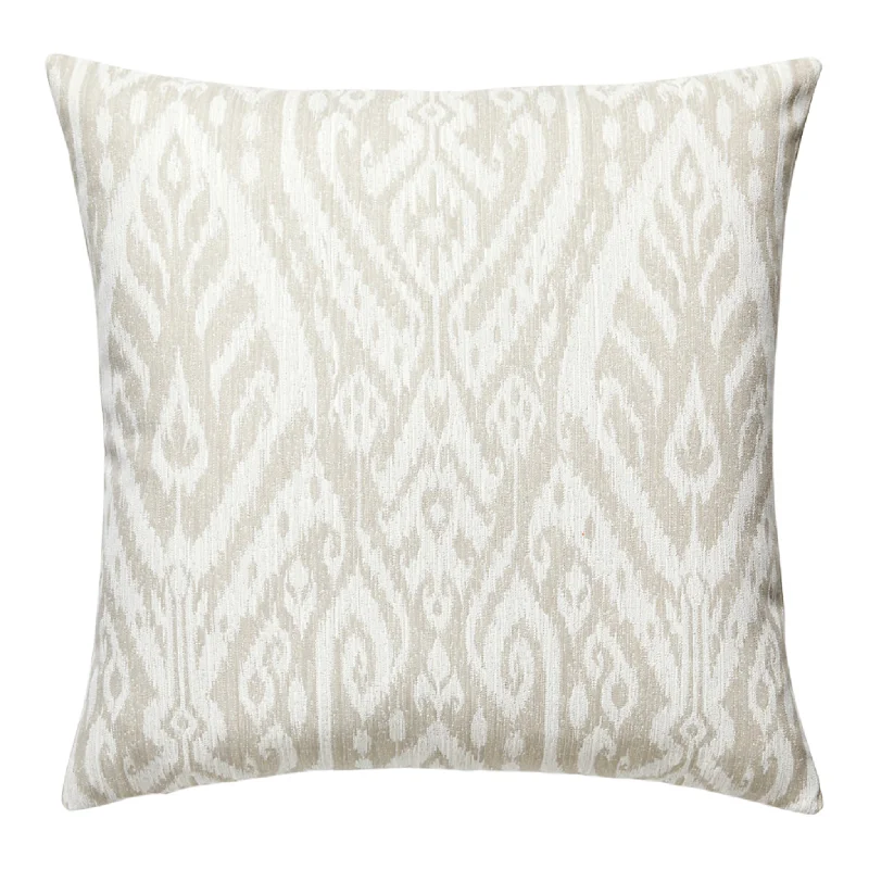 Borneo Outdoor Ikat Throw Pillow In Linen