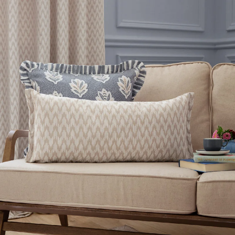 Hutton Woven Jacquard Cushion Linen