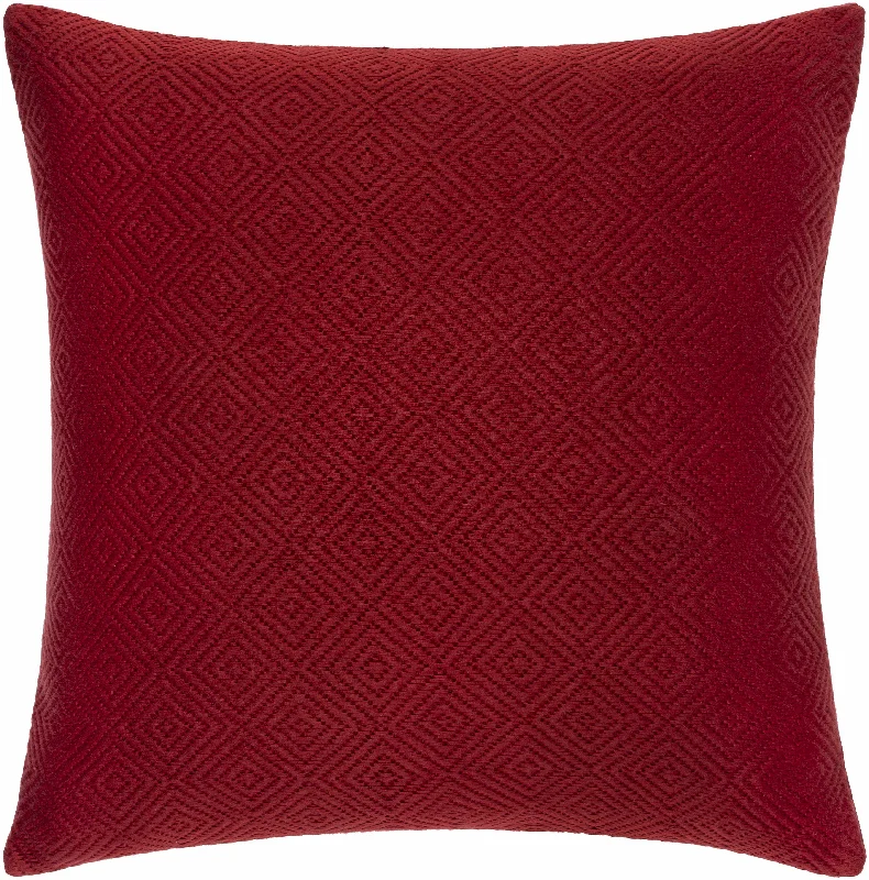 Klerksdorp Red Diamond Pattern Throw Pillow - Clearance