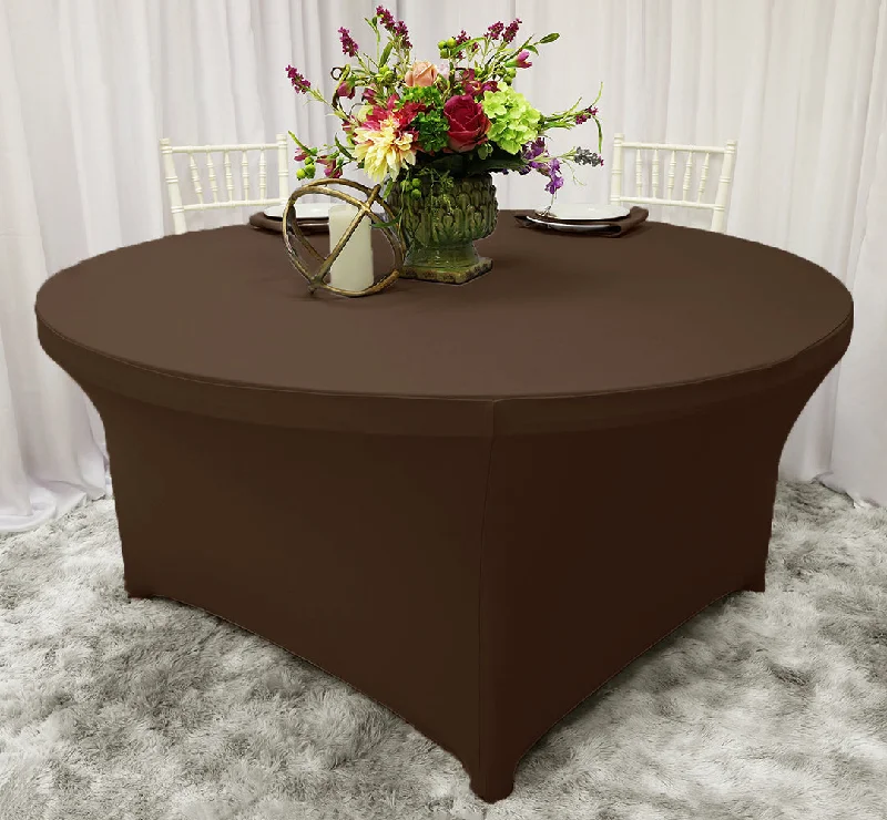 5 Ft Round Spandex Table Cover - Chocolate (1pc)