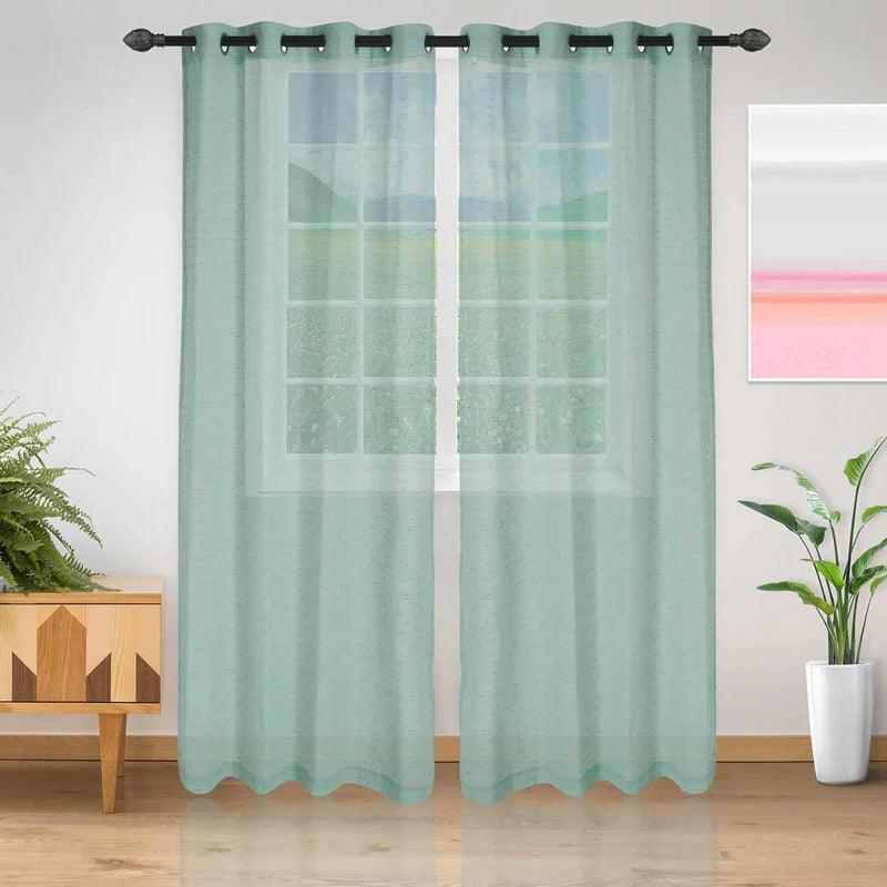 Meteorite Textured Grommet Sheer Curtain Panel Set of 2